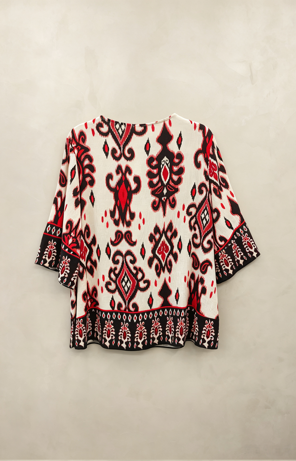 Blouse Grande Taille 46-60 | Motif Ikat Évasée | Minceur | Plusieurs Couleurs H 28