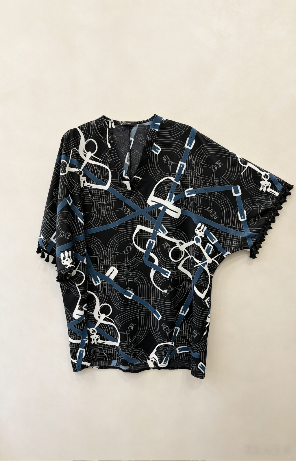 Blouse Grande Taille Femme 46-60 | Haut Imprimé Équestre à Manches Courtes, Plusieurs Couleurs Disponibles H 638