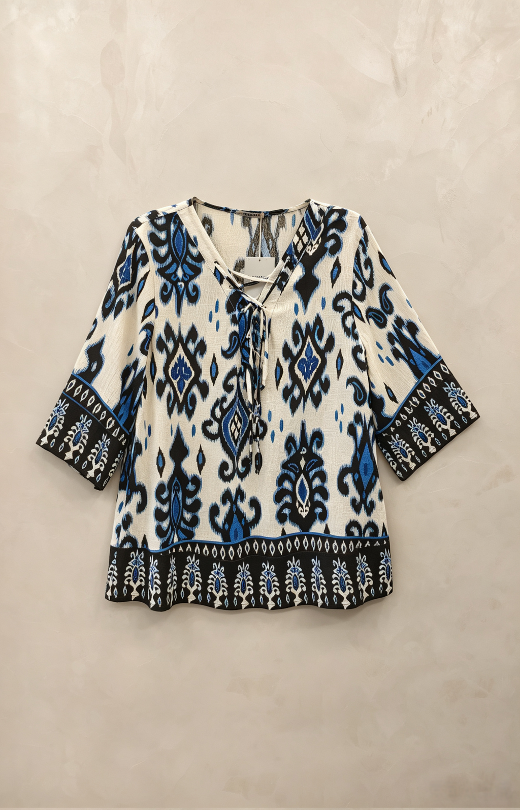 Blouse Grande Taille 46-60 | Motif Ikat Évasée | Minceur | Plusieurs Couleurs H 28