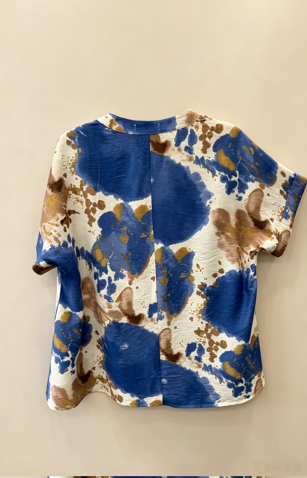 Blouse Grande Taille Femme 46-60 | Haut Imprimé Tie-Dye, Manches Courtes, Plusieurs Couleurs Disponibles H 637