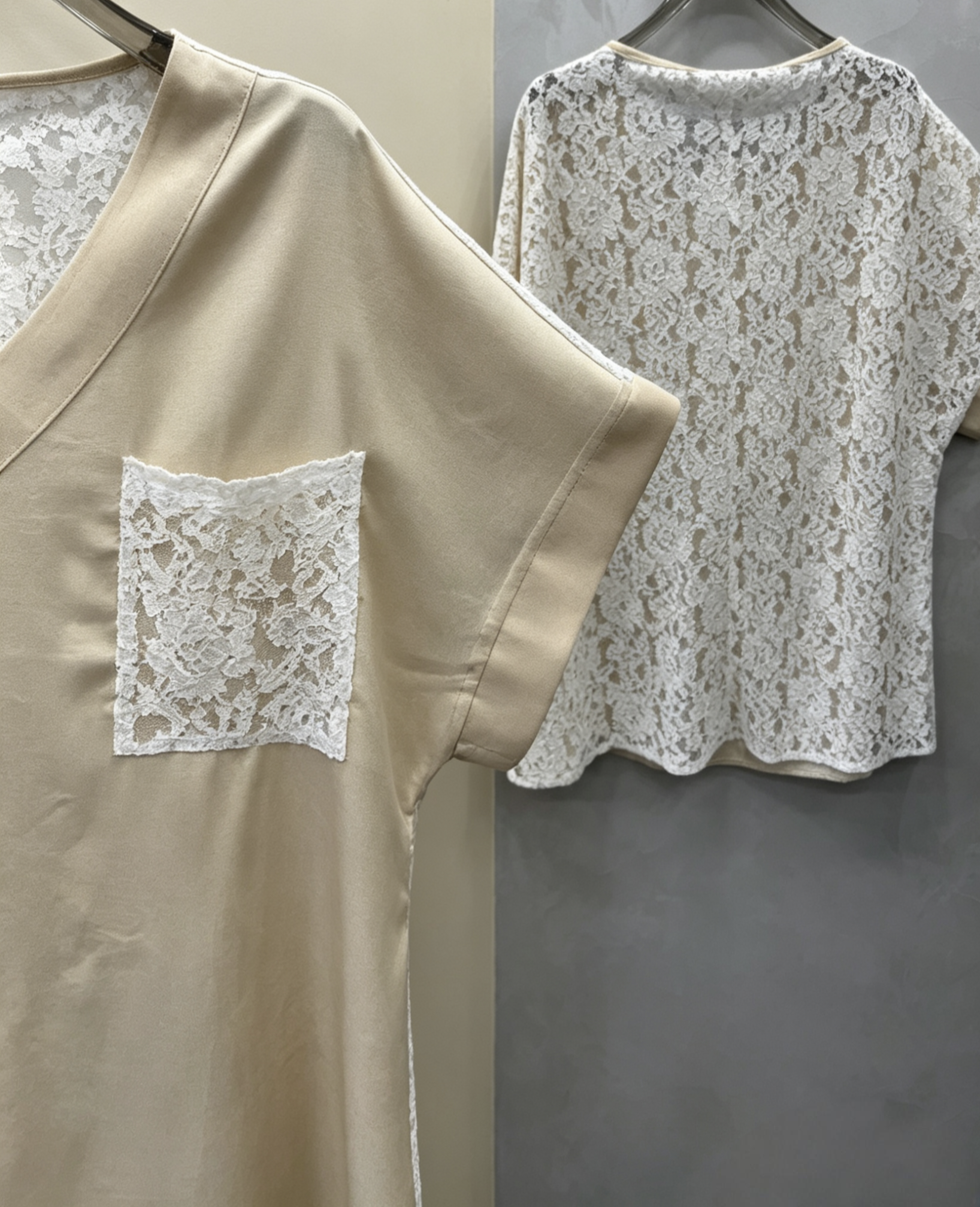 Große Größe Bluse Beige Blau Jeans Hellblau, Oberteil Kurzarm Rücken Voll Spitze, T-Shirt V-Ausschnitt Elegant für Damen Große Größen, Top Lässig Schick Sommer, Bequemes Hemd Bedruckt Rücken Transparent 2WH645