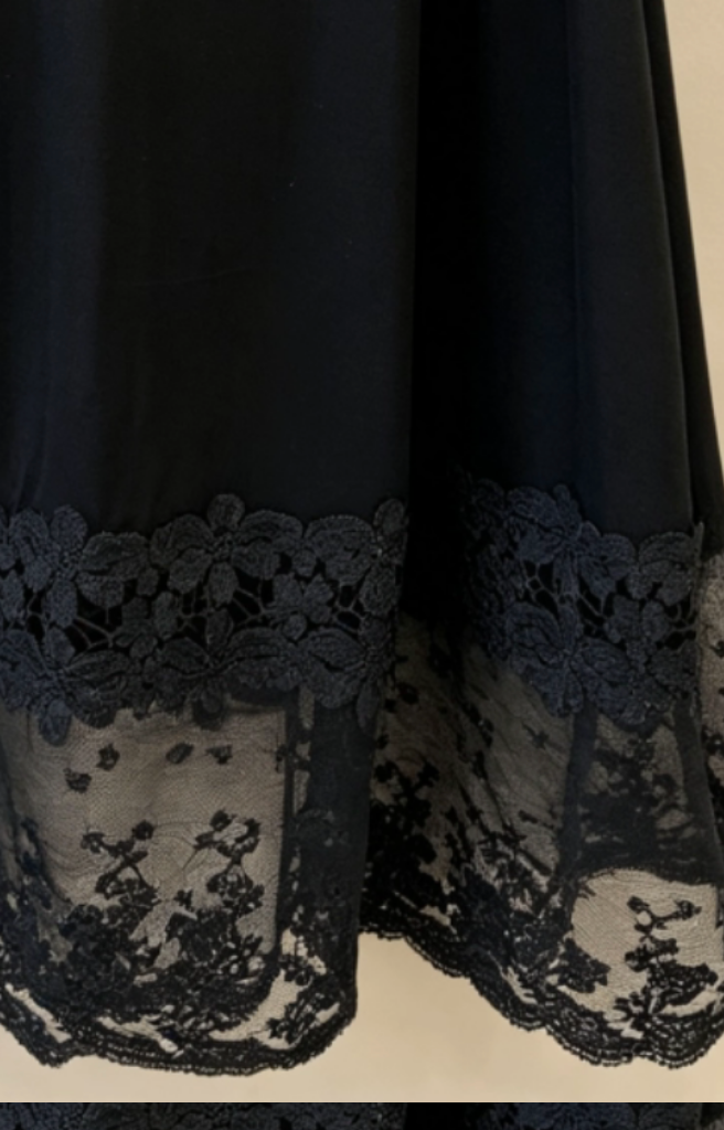 Robe Grande Taille Femme 46-60 | Robe Débardeur avec Dentelle Bas, Noir Disponibles R 606  noir