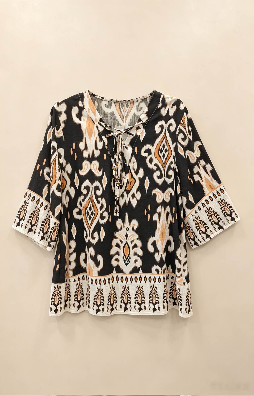 Blouse Grande Taille 46-60 | Motif Ikat Évasée | Minceur | Plusieurs Couleurs H 28