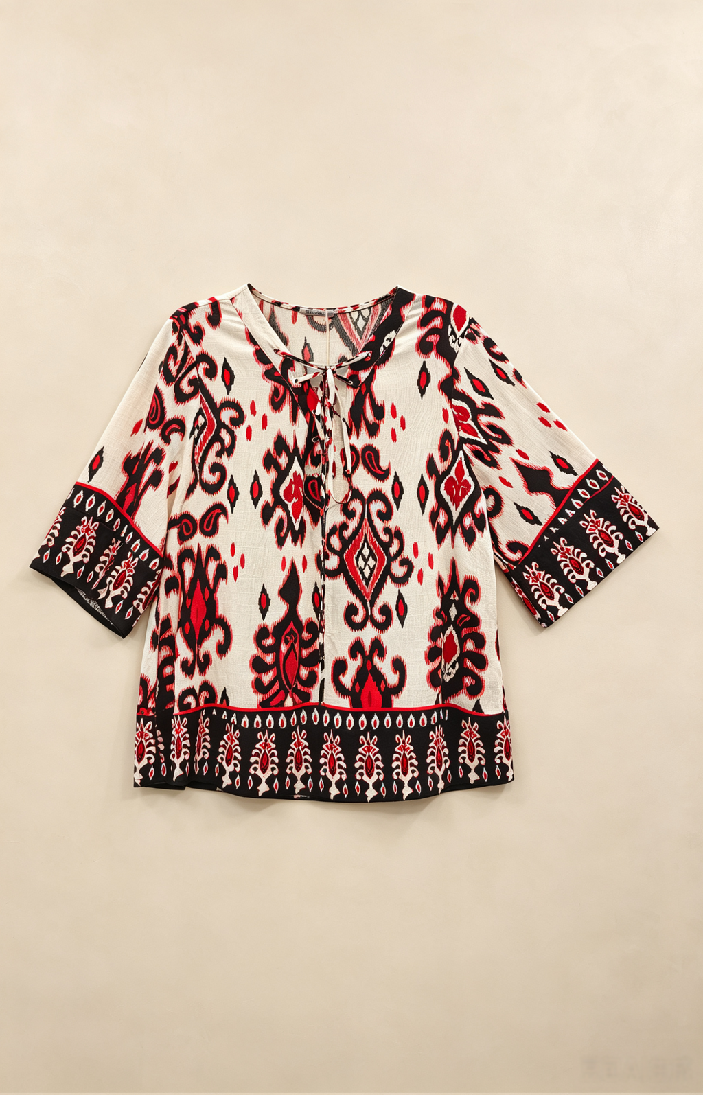 Blouse Grande Taille 46-60 | Motif Ikat Évasée | Minceur | Plusieurs Couleurs H 28